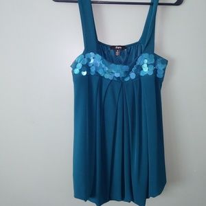 Dark teal dressy top - Great for the Holidays!